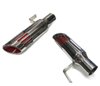 1971-1974 Mopar B-Body Long Red Slotted Exhaust Tips (Stainless Steel)
